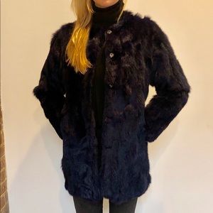 Adrienne Landau (real) Rabbit Fur Coat